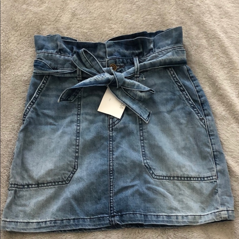 Paper bag waist free people skirt